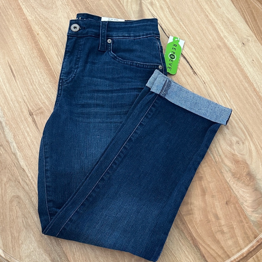 NWT Style & Co. Dark Blue Curvy Girlfriend Cuffed Jeans